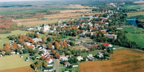 La municipalité de Lyster, vue des airs.