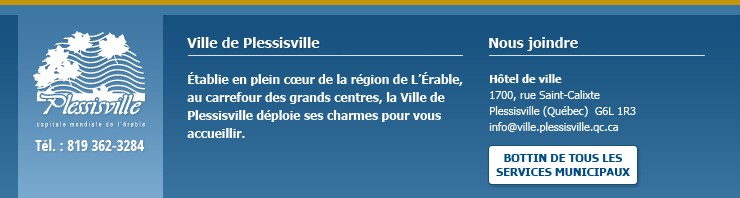 Site Web Ville de Plessisville
