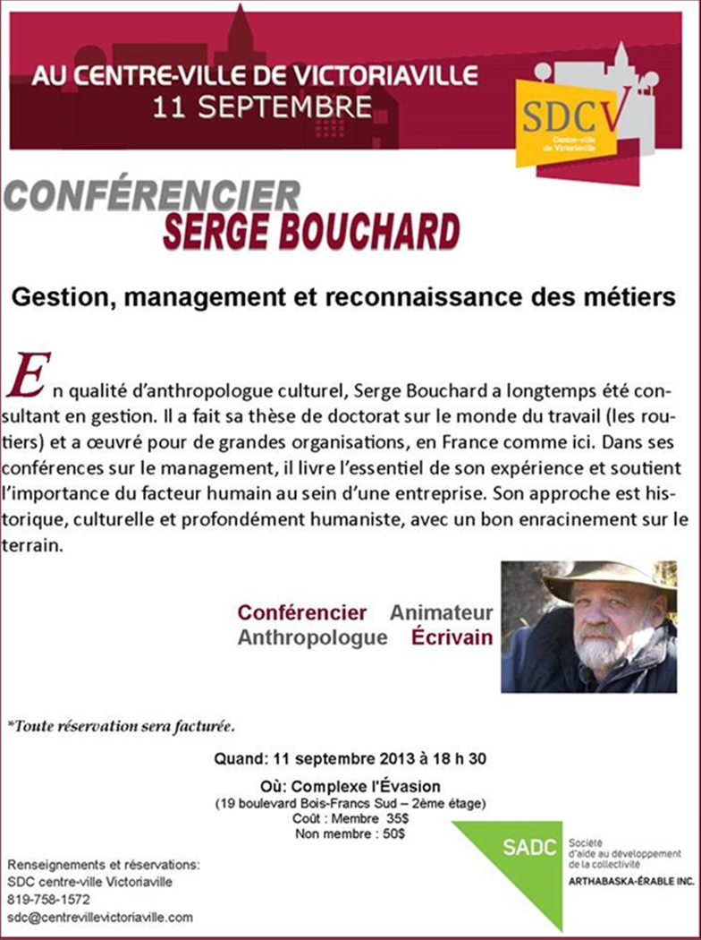Conférence JEBFE Serge Bouchard