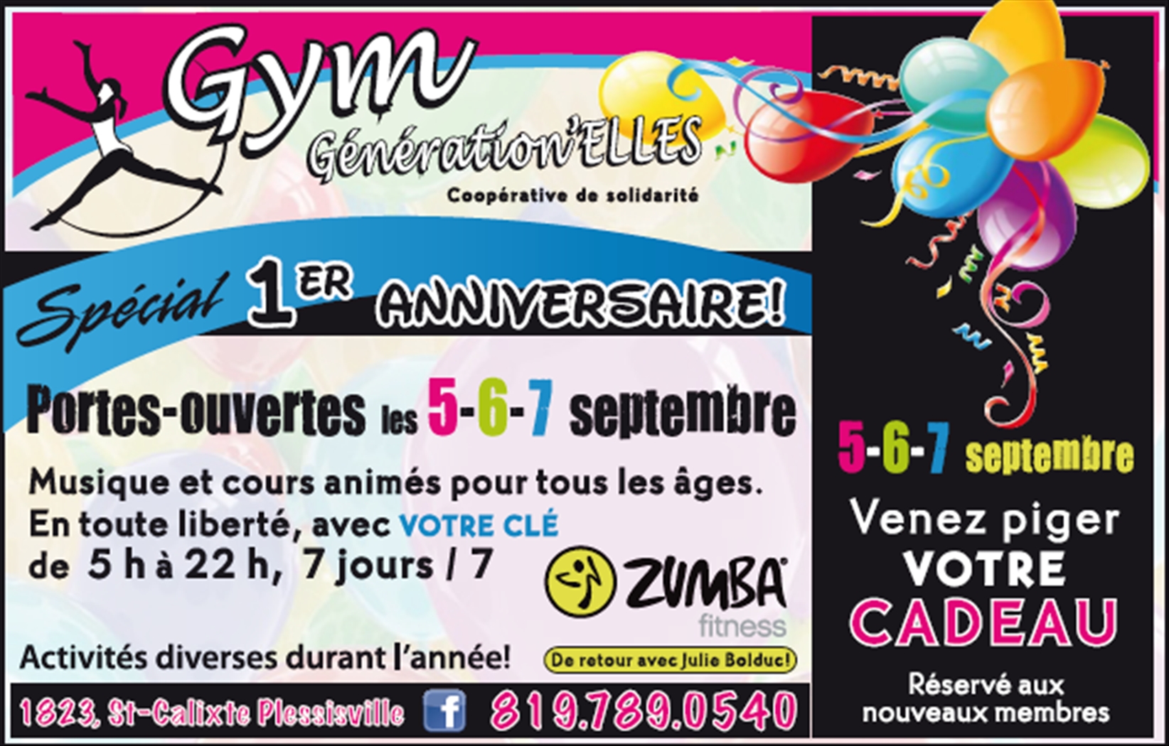 Affiche anniverssaire 1 an