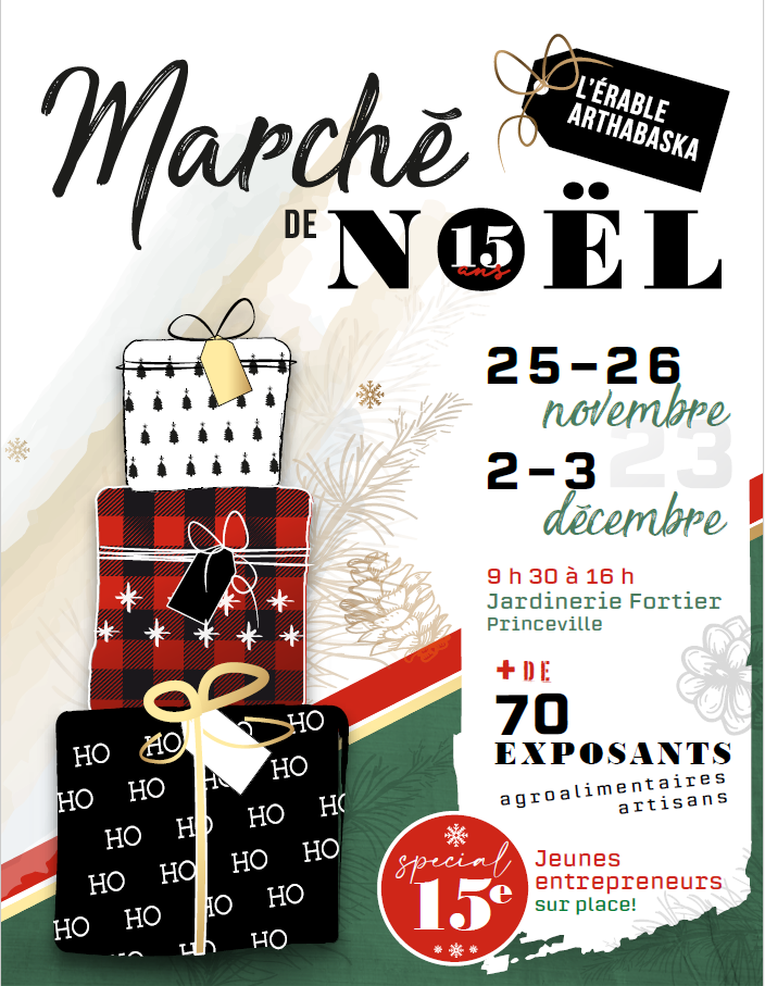 Affiche Marché de Noël L'Érable-Arthabaska