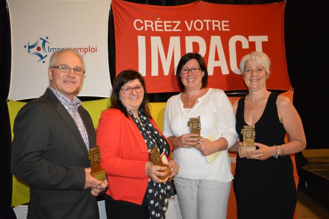 Représentants des 4 entreprises gagnantes du concours Employeurs d'impact