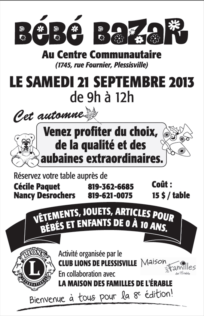 Affiche Bébé Bazar 2013