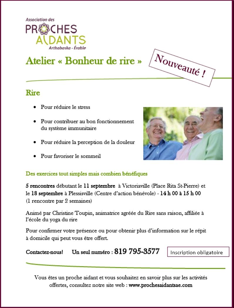 Affiche atelier bonheur de rire