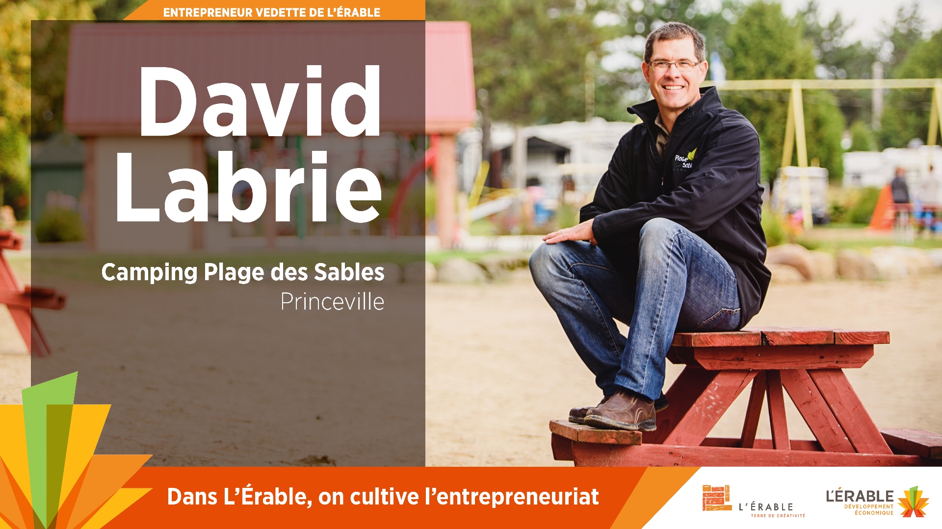 David Labrie, du camping Plage des Sables, entrepreneur vedette de la semaine