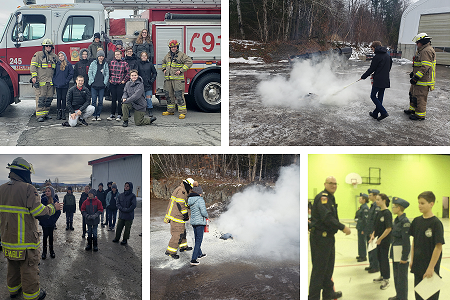 Le SSIRÉ a offert une formation aux cadets Escadron 814 de Plessisville sur le maniement d'un extincteur incendie