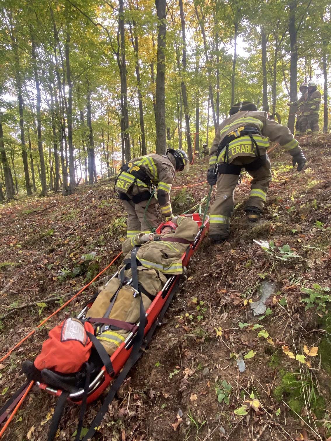 Les pompiers du SSIRÉ en formation sauvetage hors route