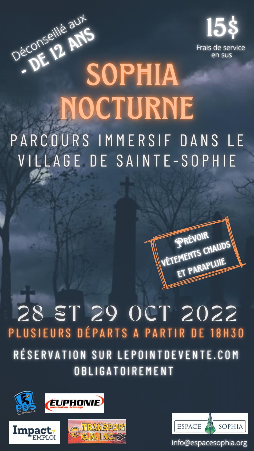 Halloween Sainte-Sophie Sophia nocturne