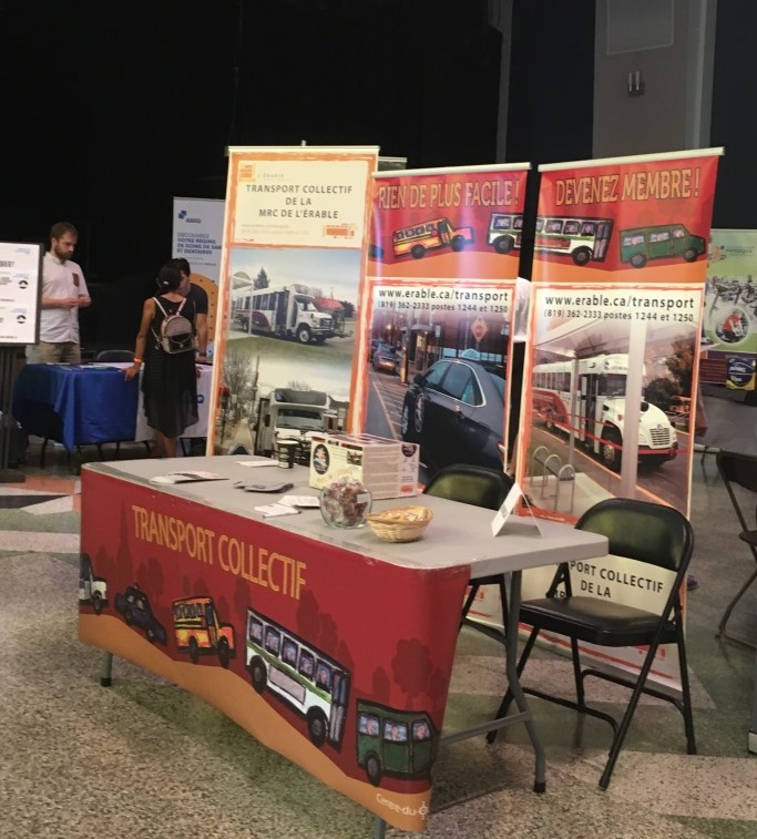 Kiosque du transport collectif de L'Érable lors des journées de la rentrée 