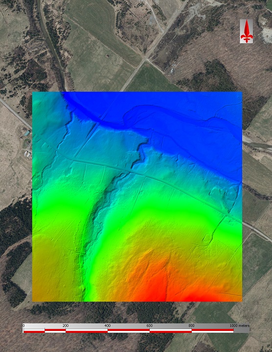 Photo lidar, Inverness, MRC de L'Érable