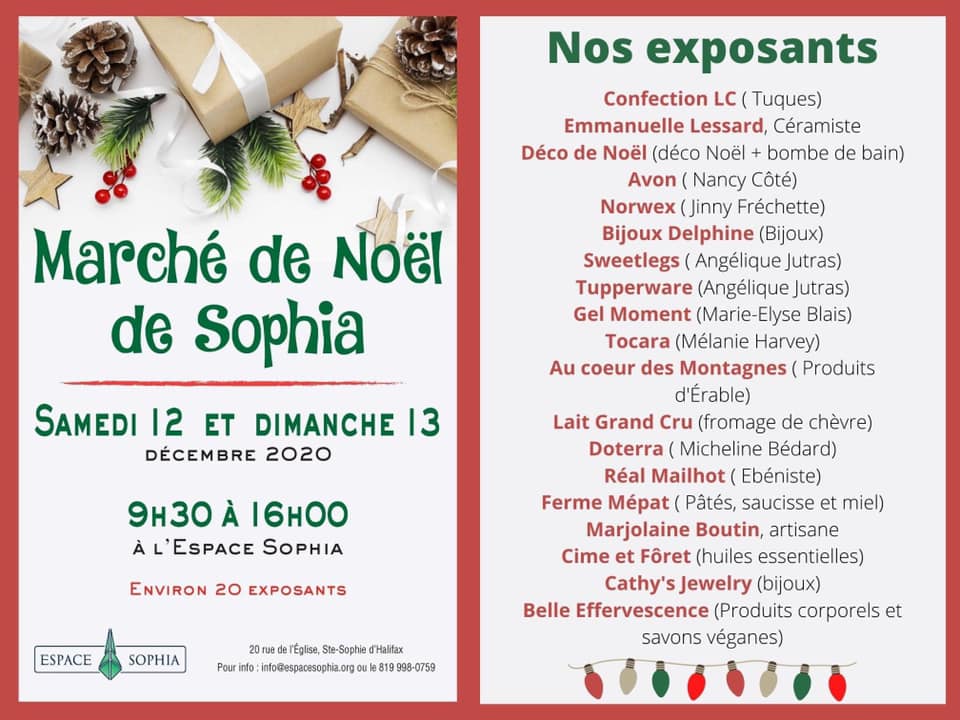Marché Noël Ste-Sophie