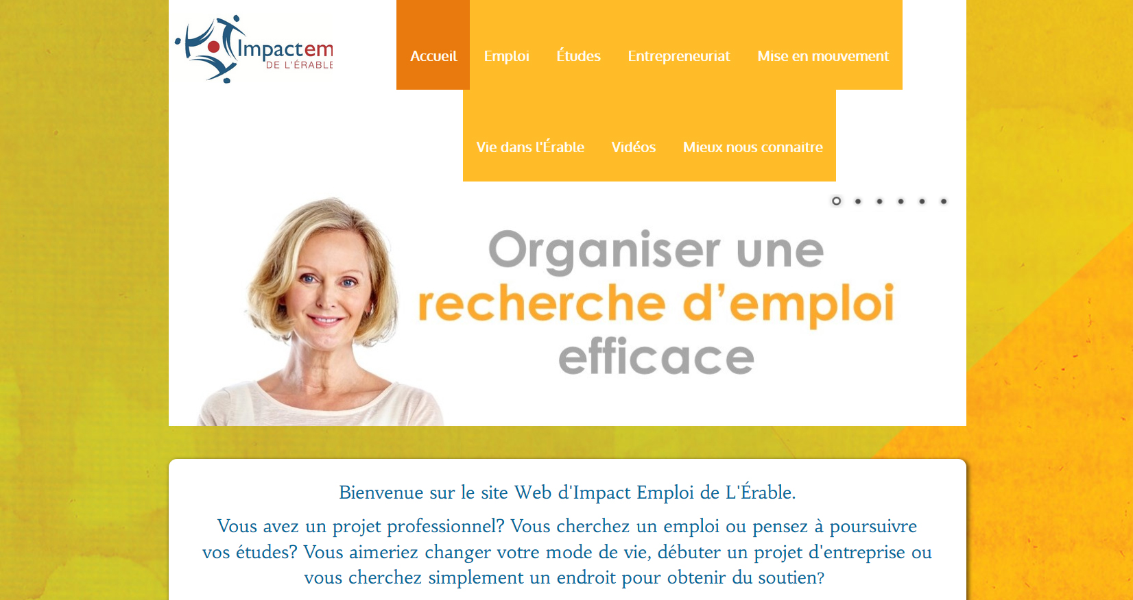 Nouveau site Internet d'Impact Emploi de L'Érable