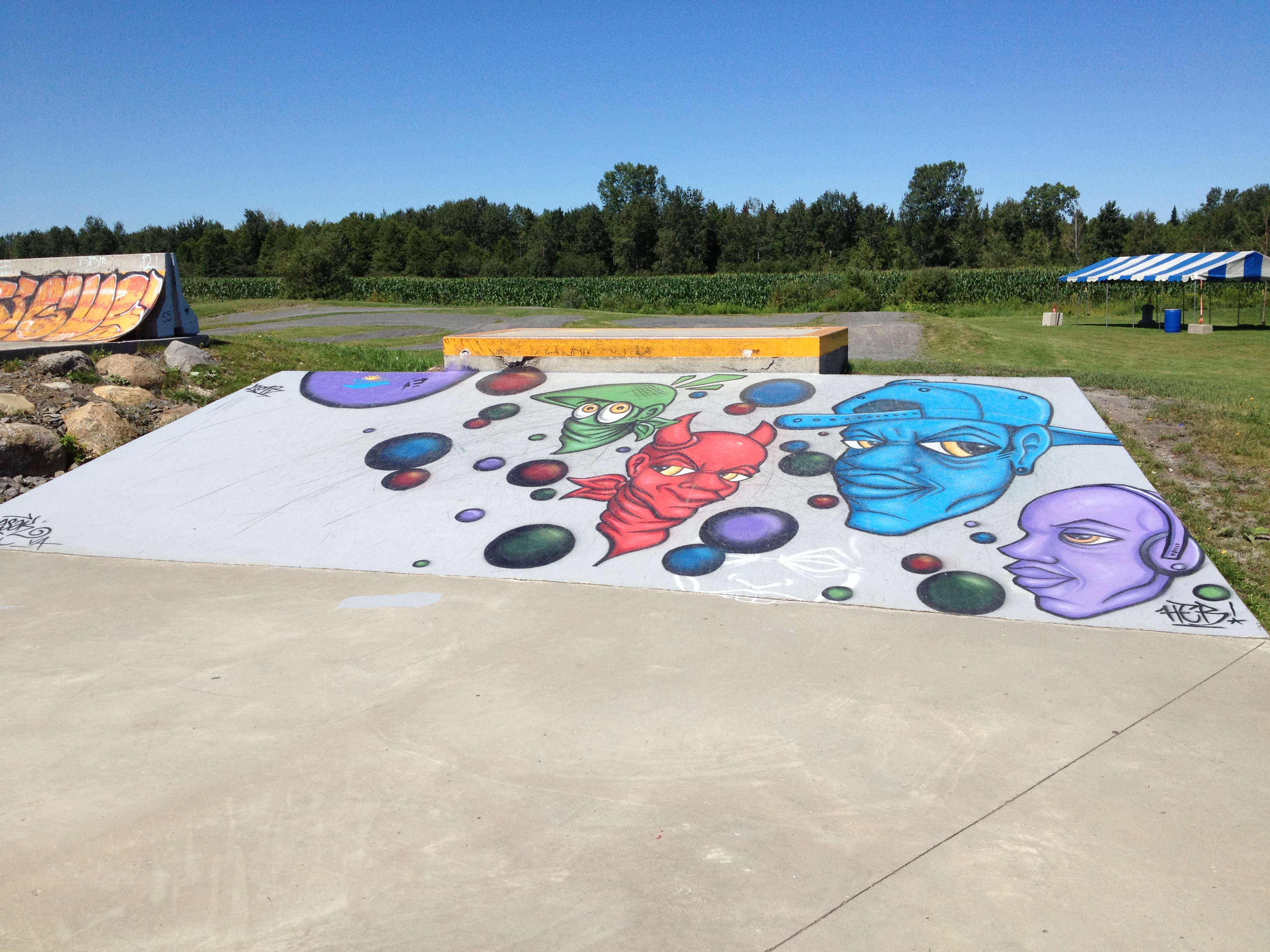 Skatepark Princeville graffitis Étienne Hébert