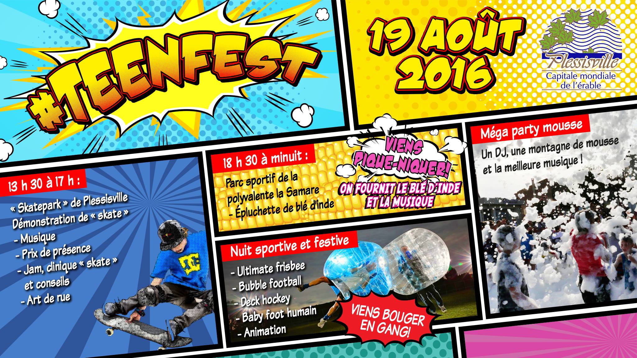 #TeenFest à Plessisville le 19 août 2016