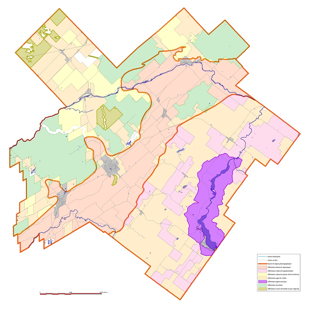 Zones d'affectations, MRC de L'Érable