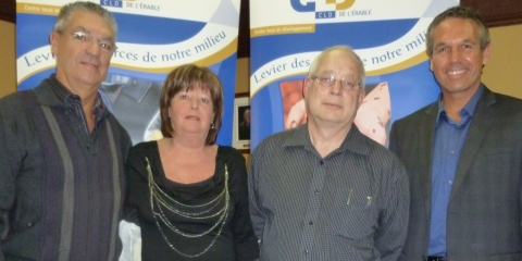 Normand Isabel, Louise Fréchette, Gilles Lemieux et Dany Caron