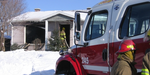 Intervention du Service de sécurité incendie régional de l'Érable