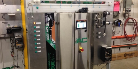 Le MV1000 Agro Contact est un simulateur de robot de soignage pour les vaches laitières.